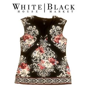 WHBM floral blouse top size small